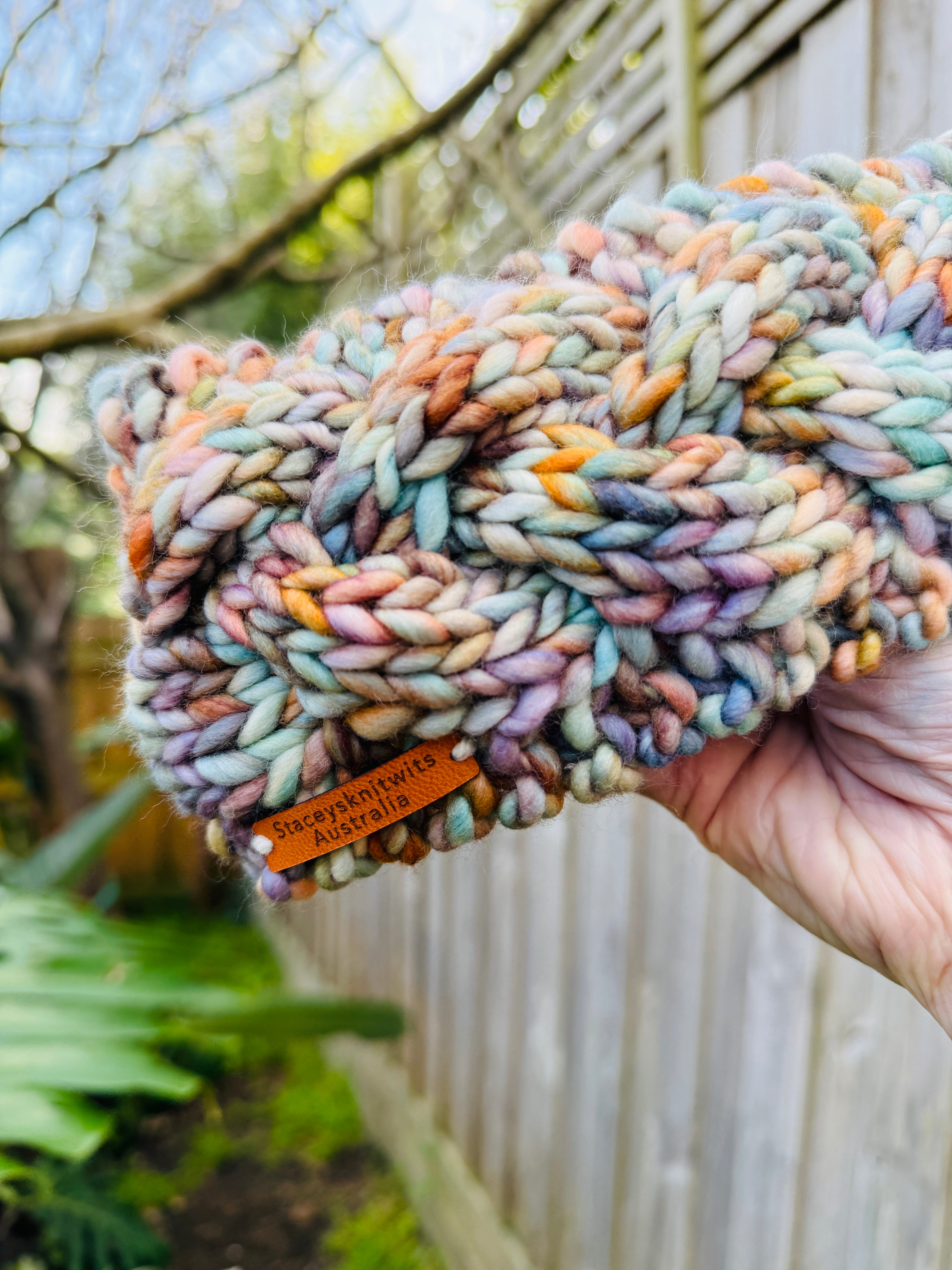 Hand Knitted Headband, Cable Merino Headband