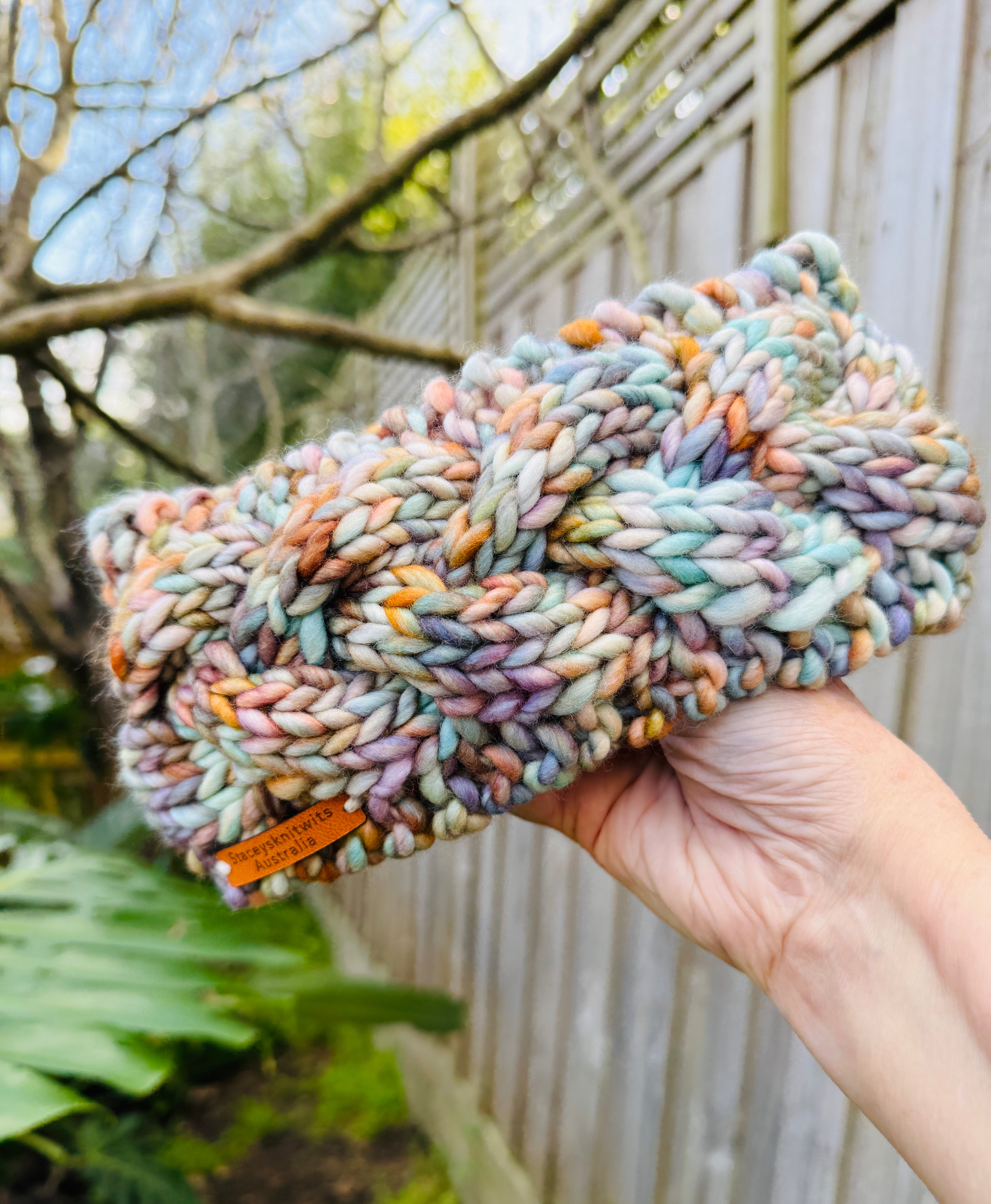 Hand Knitted Headband, Cable Merino Headband