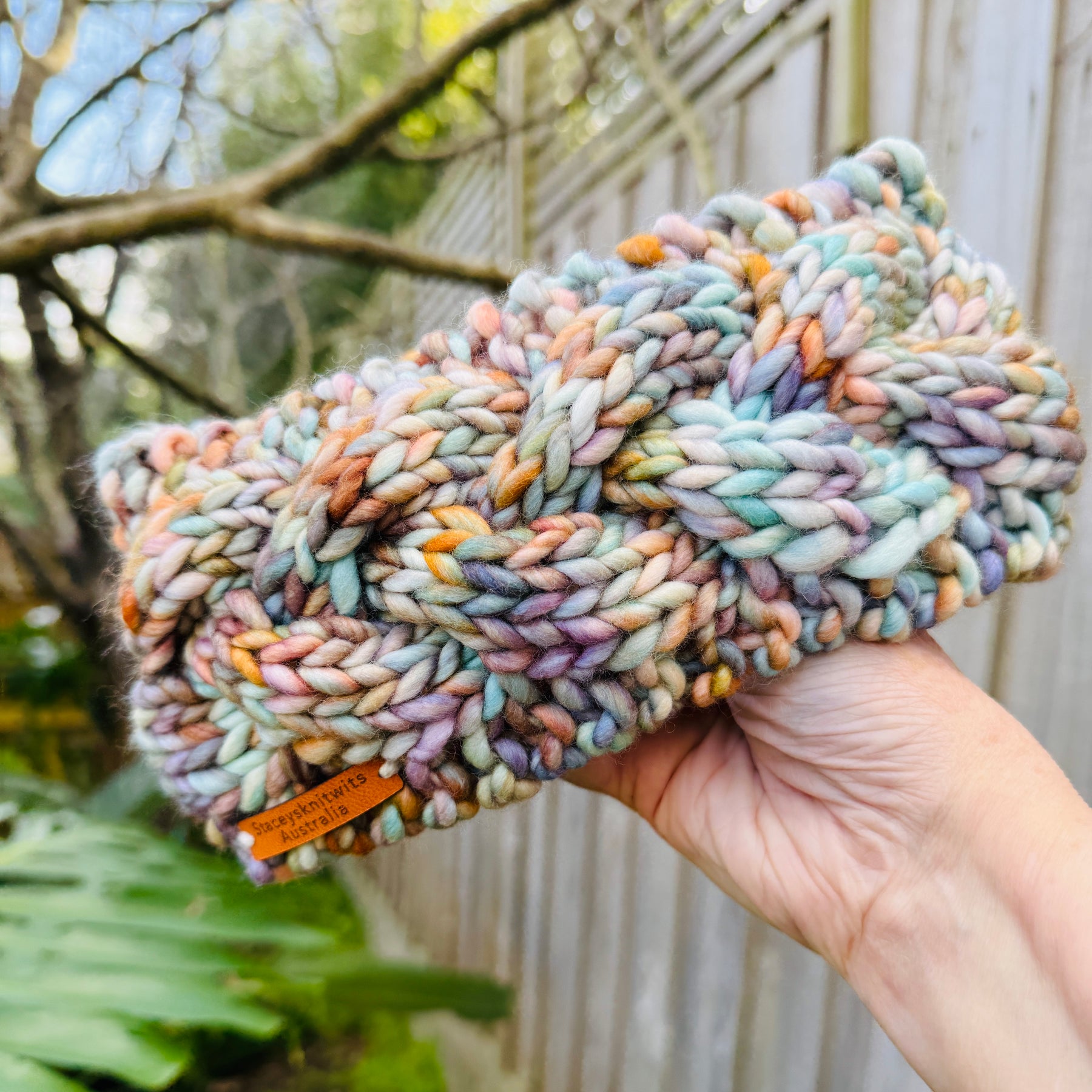 Hand Knitted Headband, Cable Merino Headband