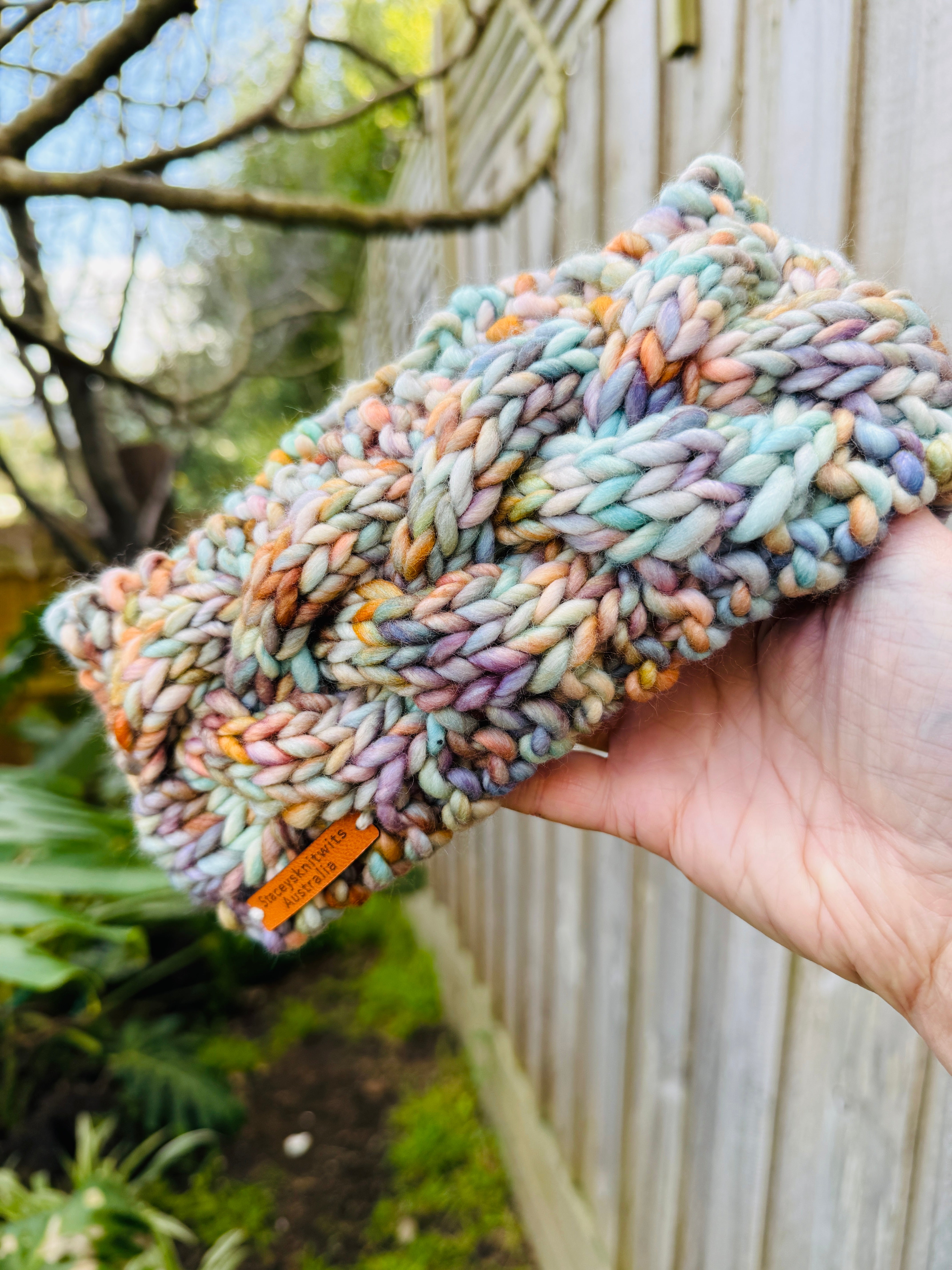 Hand Knitted Headband, Cable Merino Headband