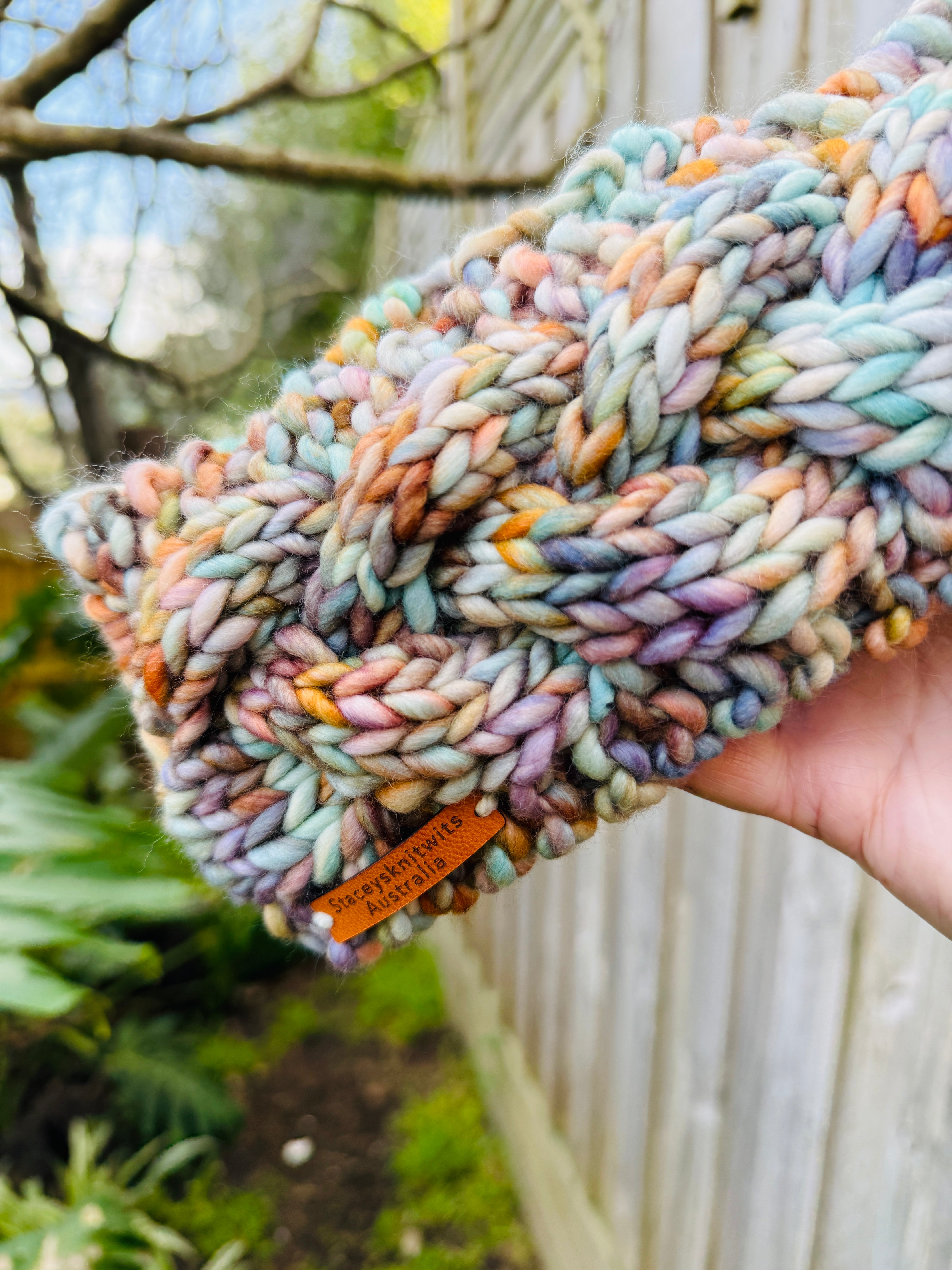 Hand Knitted Headband, Cable Merino Headband