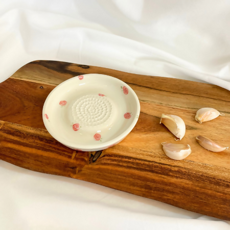 Handmade Ceramic Garlic/Ginger/Nut Grater -Rose