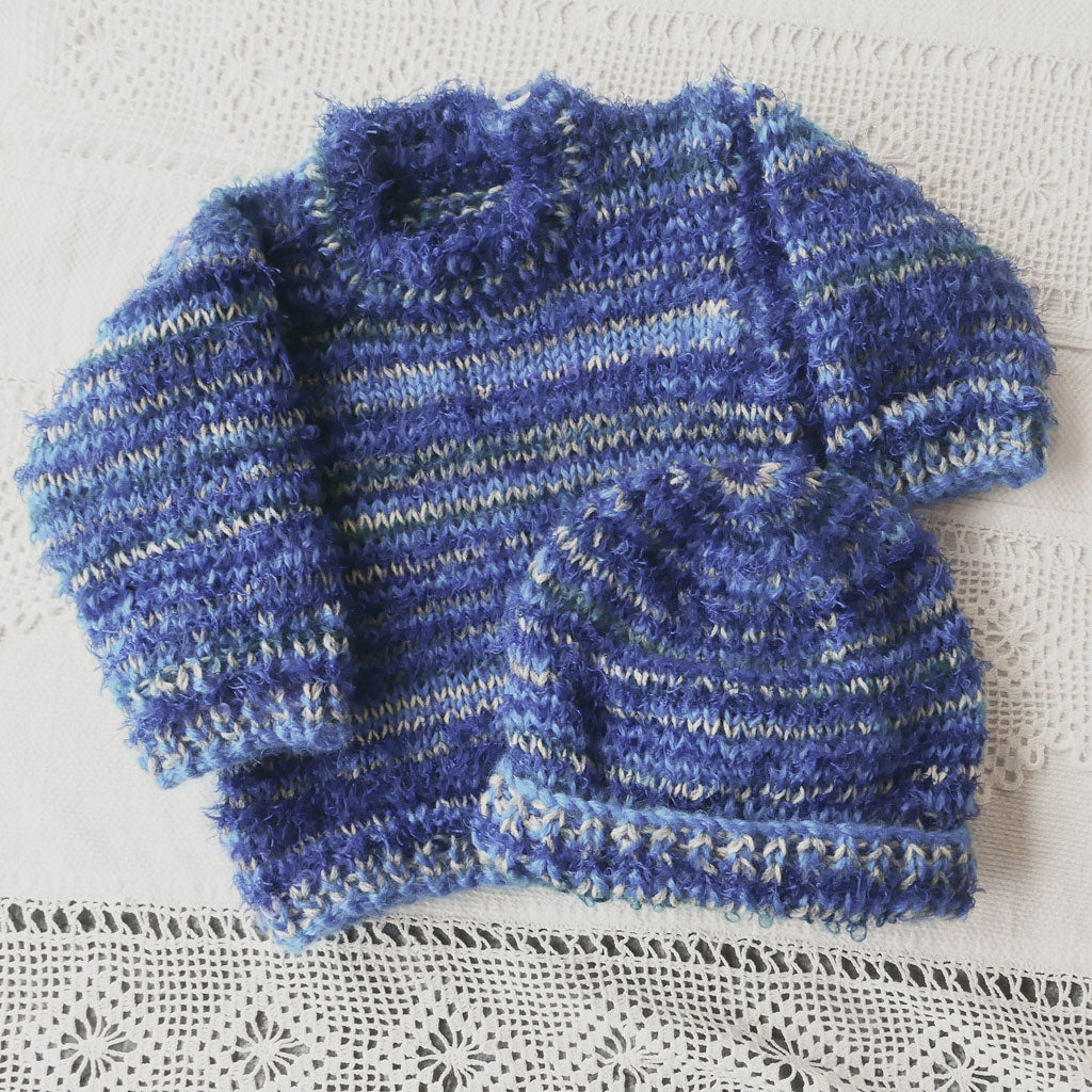 Jumper/pullover & beanie. Handmade, Size 00, free shipping