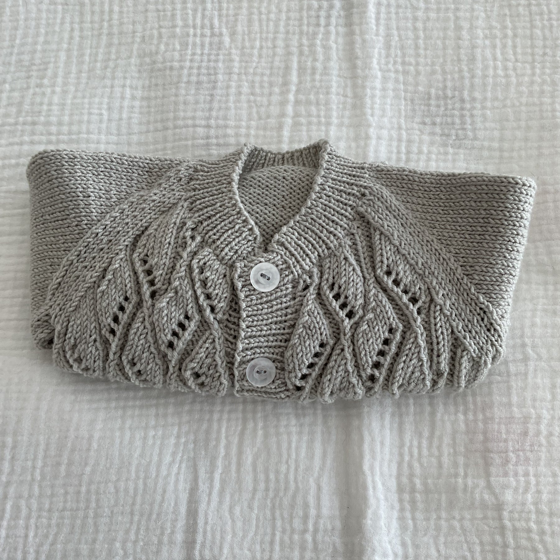 Tiny Grey Cardigan, Size 0-3 months