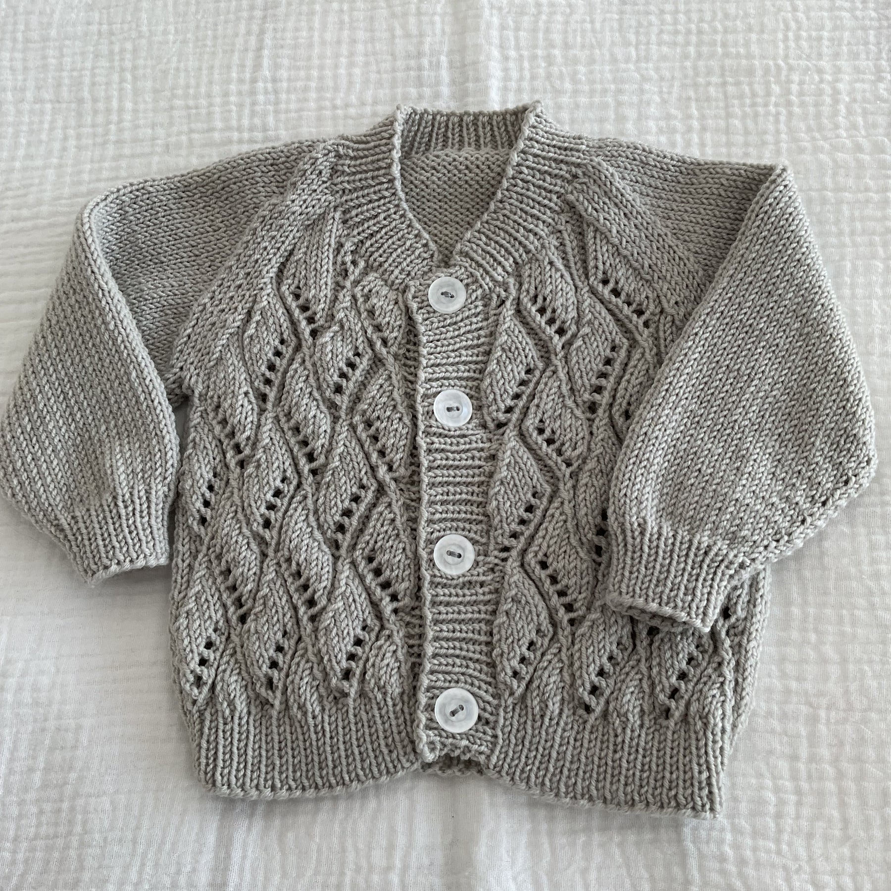 Tiny Grey Cardigan, Size 0-3 months