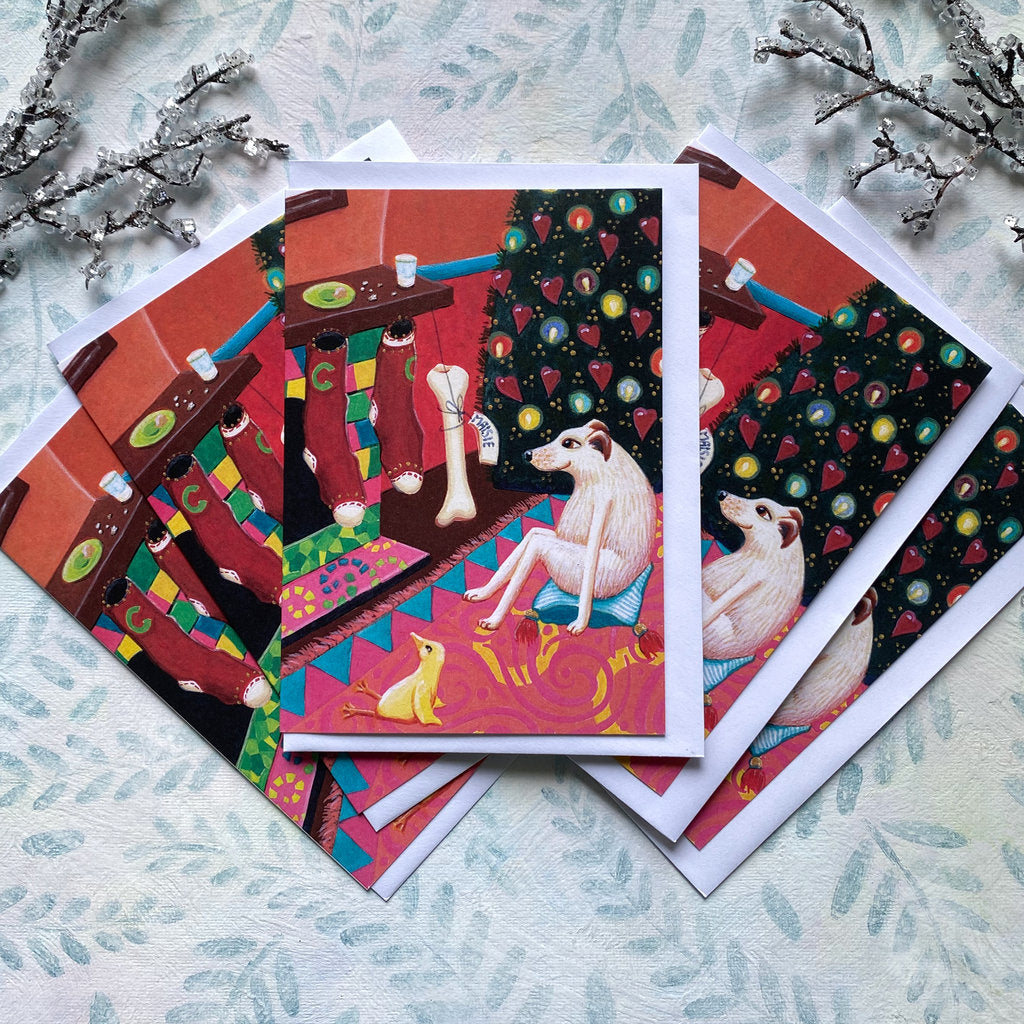 Five Dog and Duckling Seasons Greetings Cards (xp-mais)