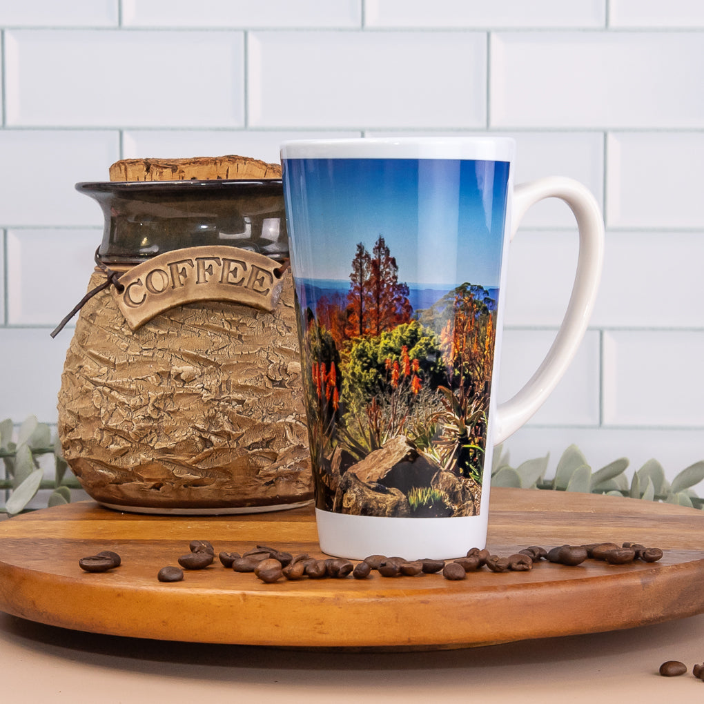 Mountain Scene - Latte / Coffee Mug - Blue Mountains, Mount Tomah