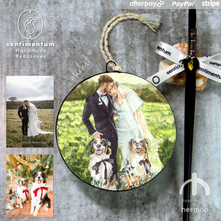 Sentimentum Essence | Painted Portrait Discs | Wedding