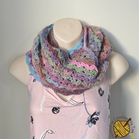 Handmade crochet infinity scarf