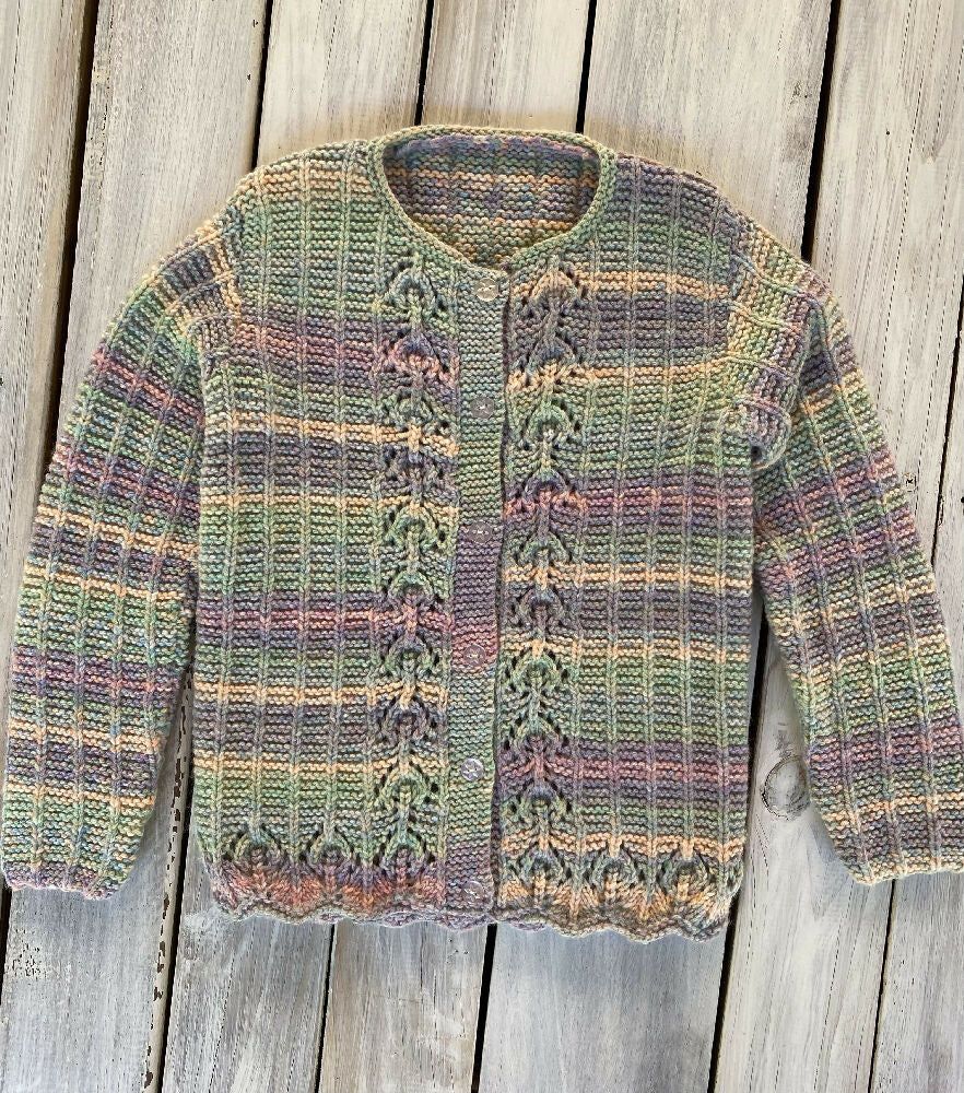 Child’s Knitted Cardigan multi coloured 6 to 7 years