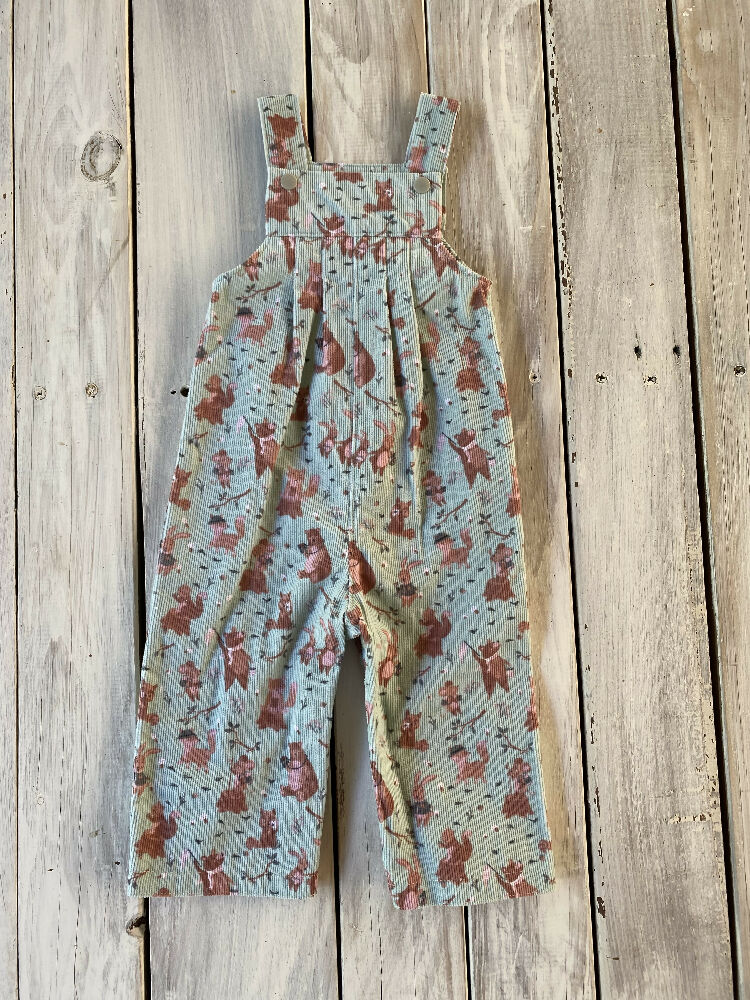 Corduroy Childs overalls woodland on sage