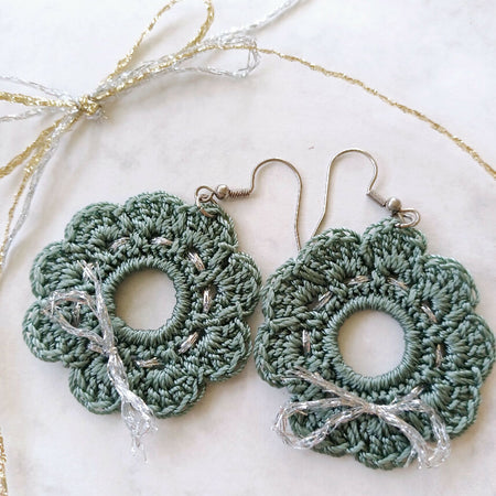 Christmas Wreath Earrings