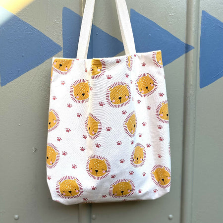 Happy Bear Cotton Tote Bag