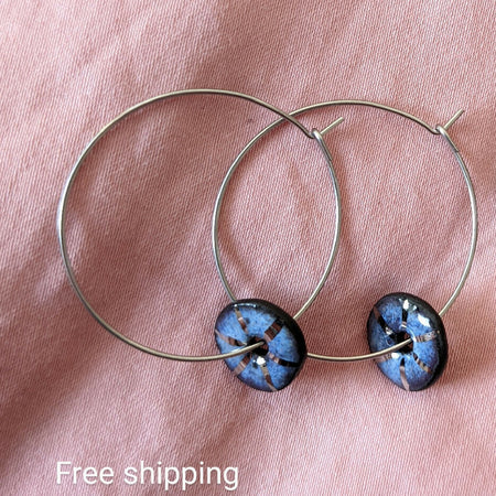 Ocean Eyes Ceramic Earrings