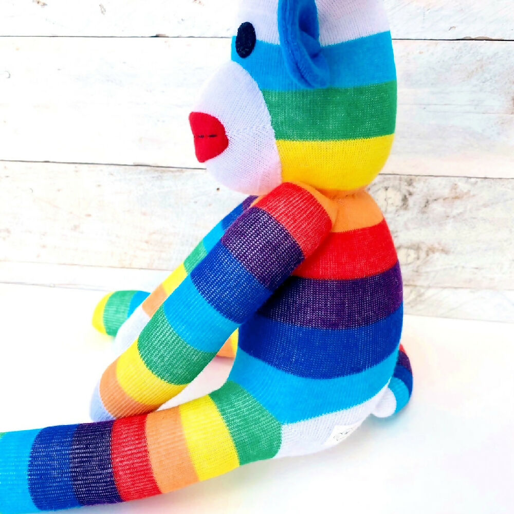 Elliott-Sock Monkey-Rainbow-Soft Toy-4