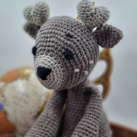 Handmade crochet deer plush toy