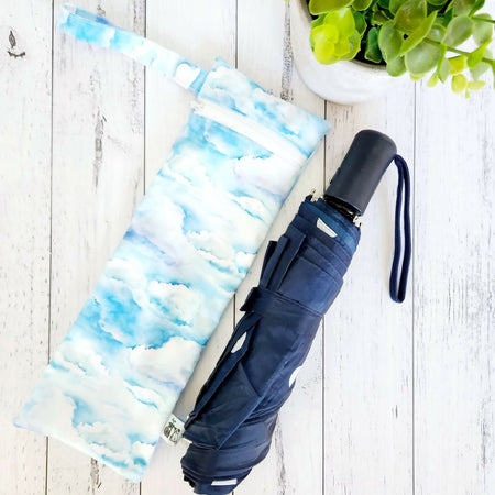 Umbrella Bag, Waterproof Reusable Zip Bag, Clouds