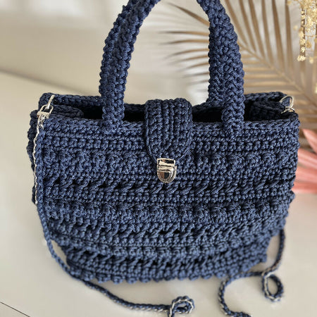 Handmade navy bag