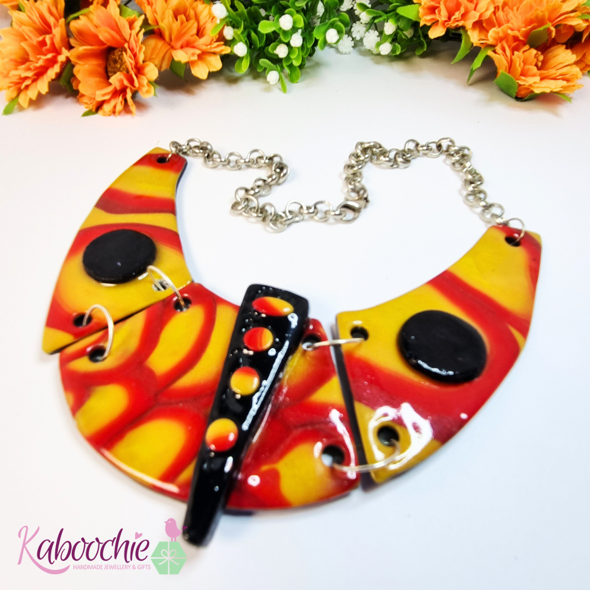 Statement Collar Necklace - Fire Goddess