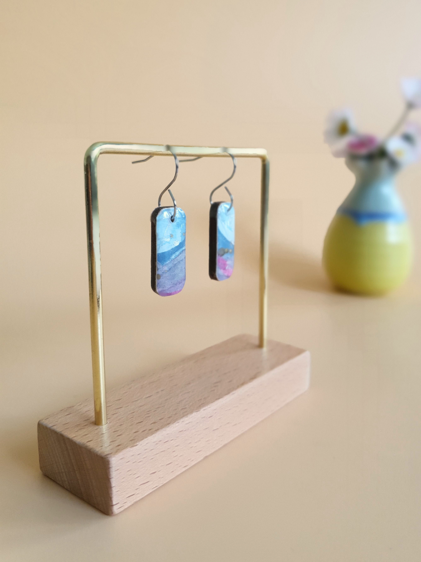 The Tutti Frutti Collection | Resin art jewellery | Small dangle earrings
