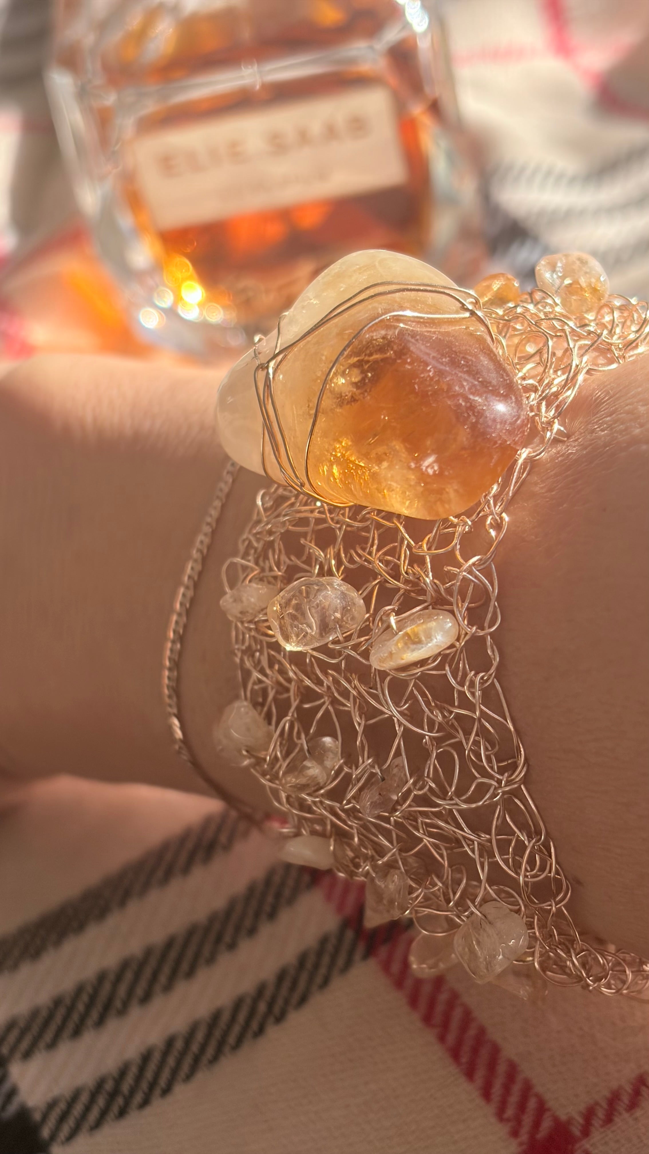 Lumière – Citrine Crochet Bracelet