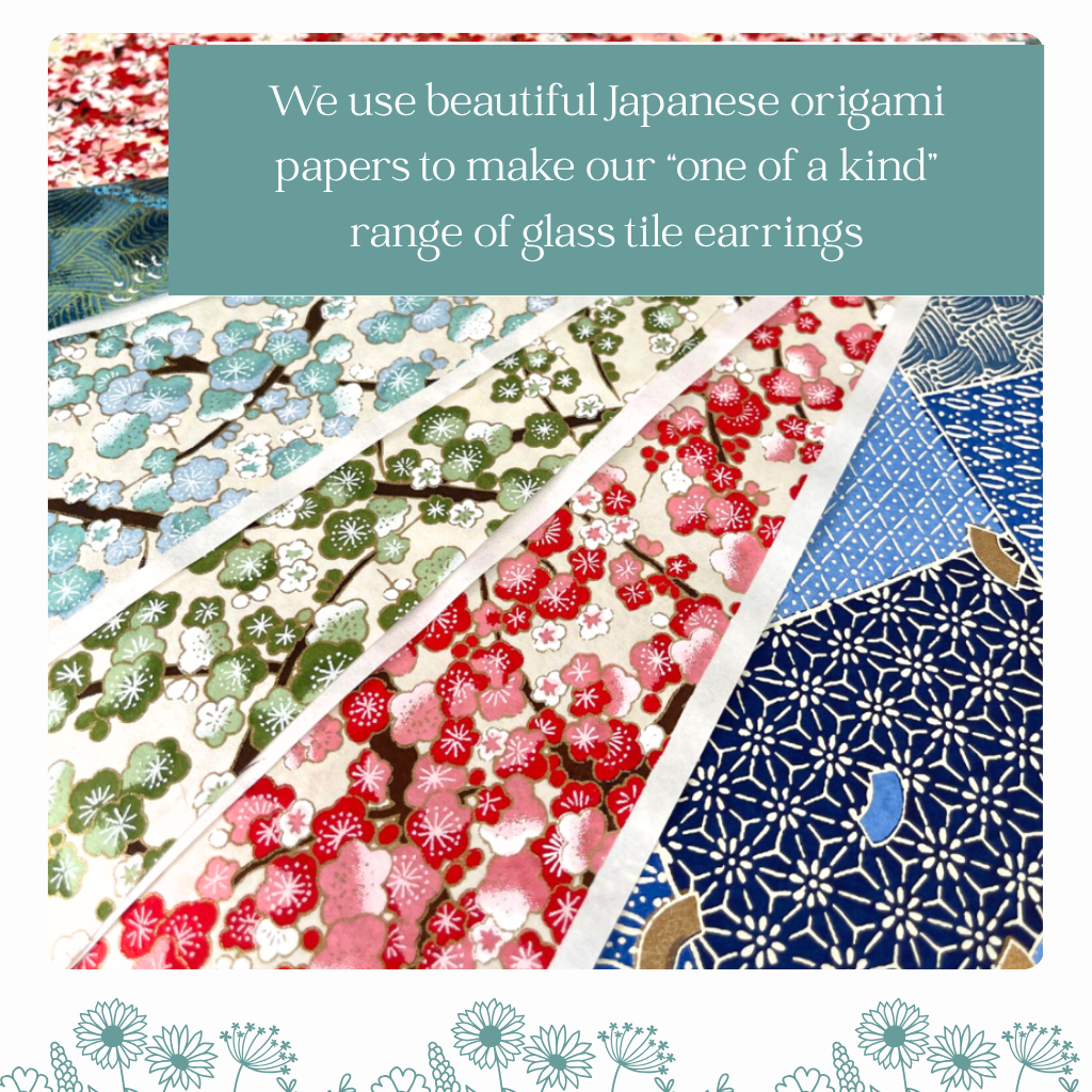 White Floral Blossom Earrings • Glow in these Japanese Paper Handmade Earrings • Only One Available