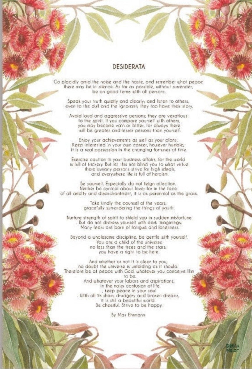 Desiderata art print by Debra Meier Art