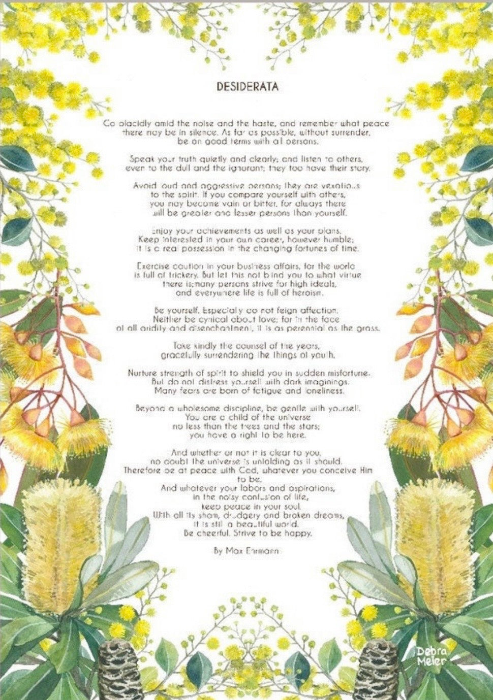 Desiderata art print by Debra Meier Art
