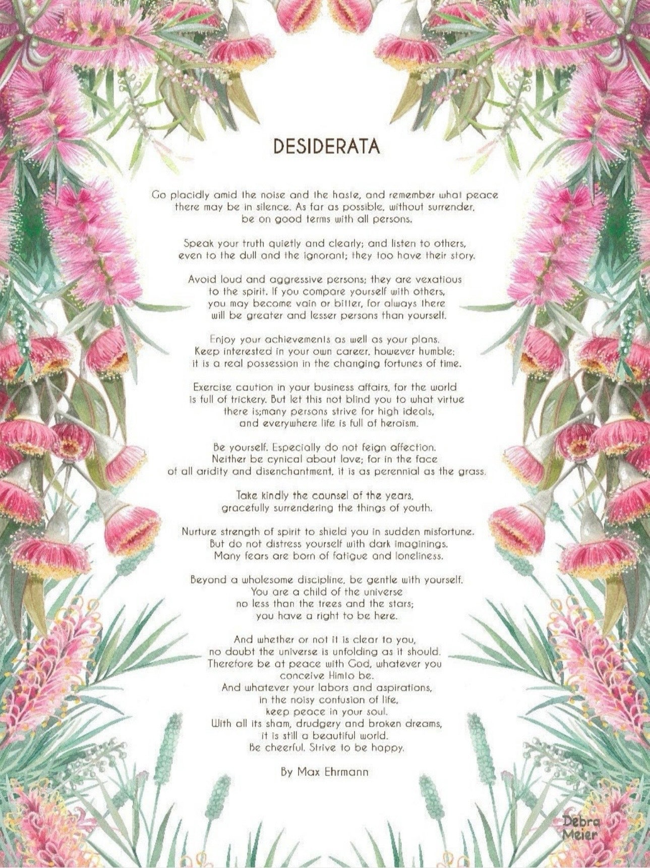 Desiderata art print by Debra Meier Art