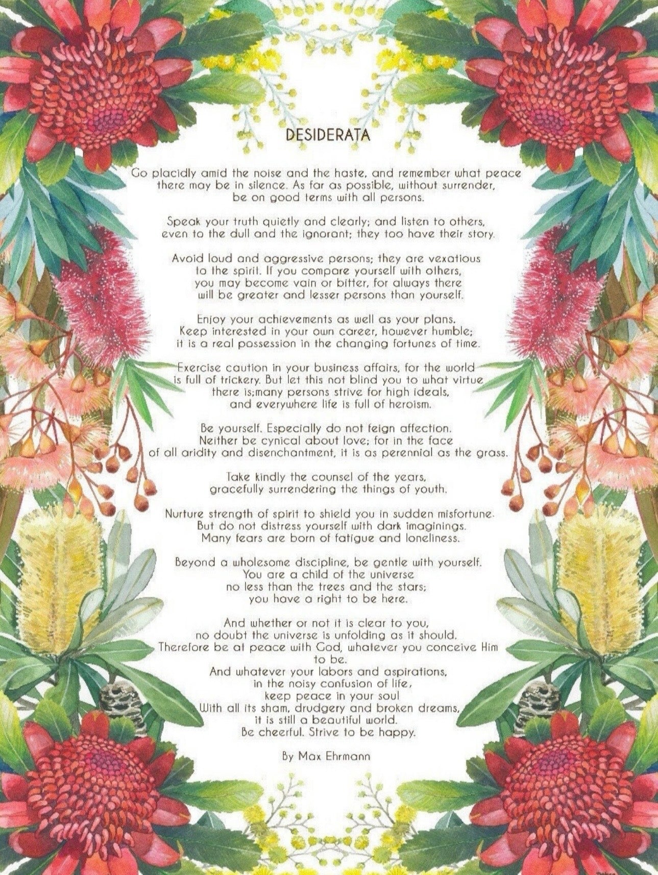 Desiderata art print by Debra Meier Art