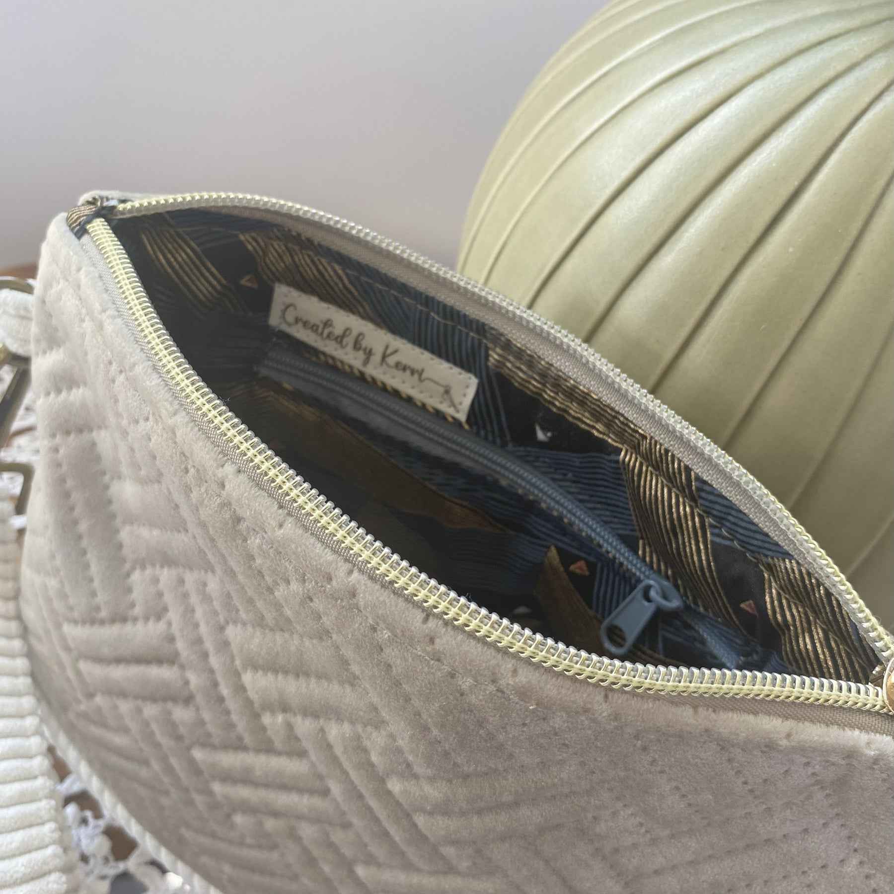 Velvet clutch purse - silver grey