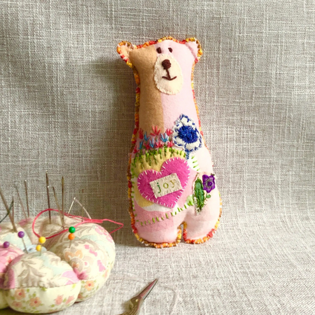 Fibre Art Teddy Bear - Joy