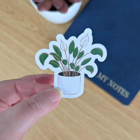 peace lily plant - sticker