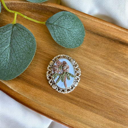 Banksia nut tree brooch