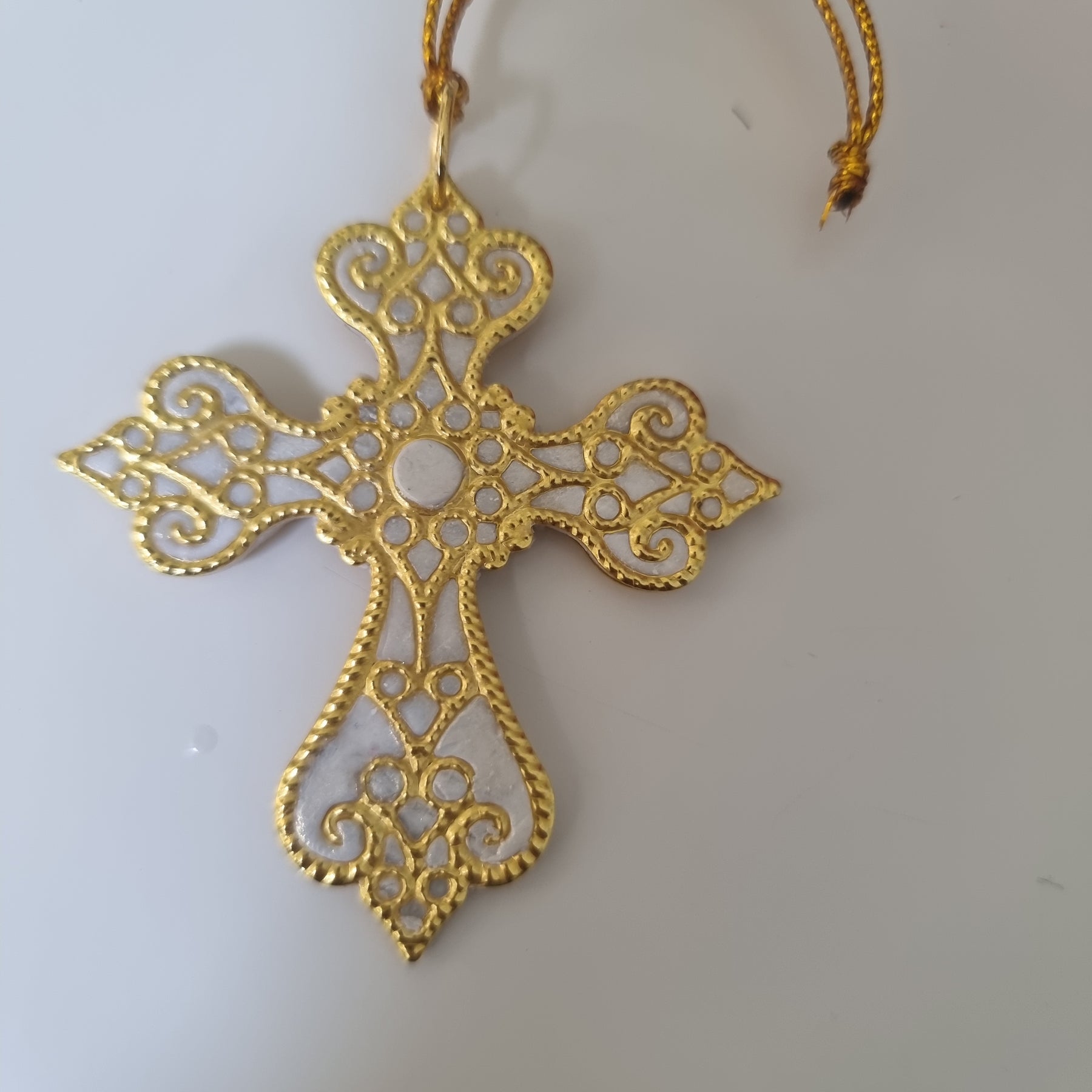 Golden Christmas Pair - Cross and Bauble