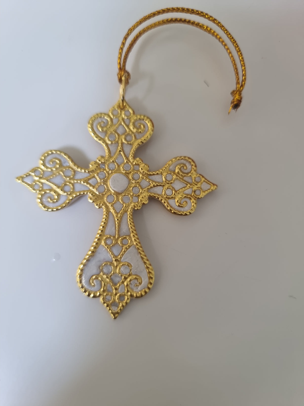 Golden Christmas Pair - Cross and Bauble