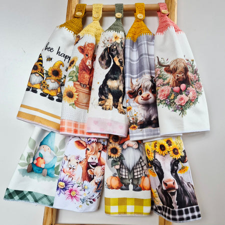 Kitchen Hand Towel | Hanging | Polyester Microfibre | SINGLE LAYER | 9 Styles - 19 - 27