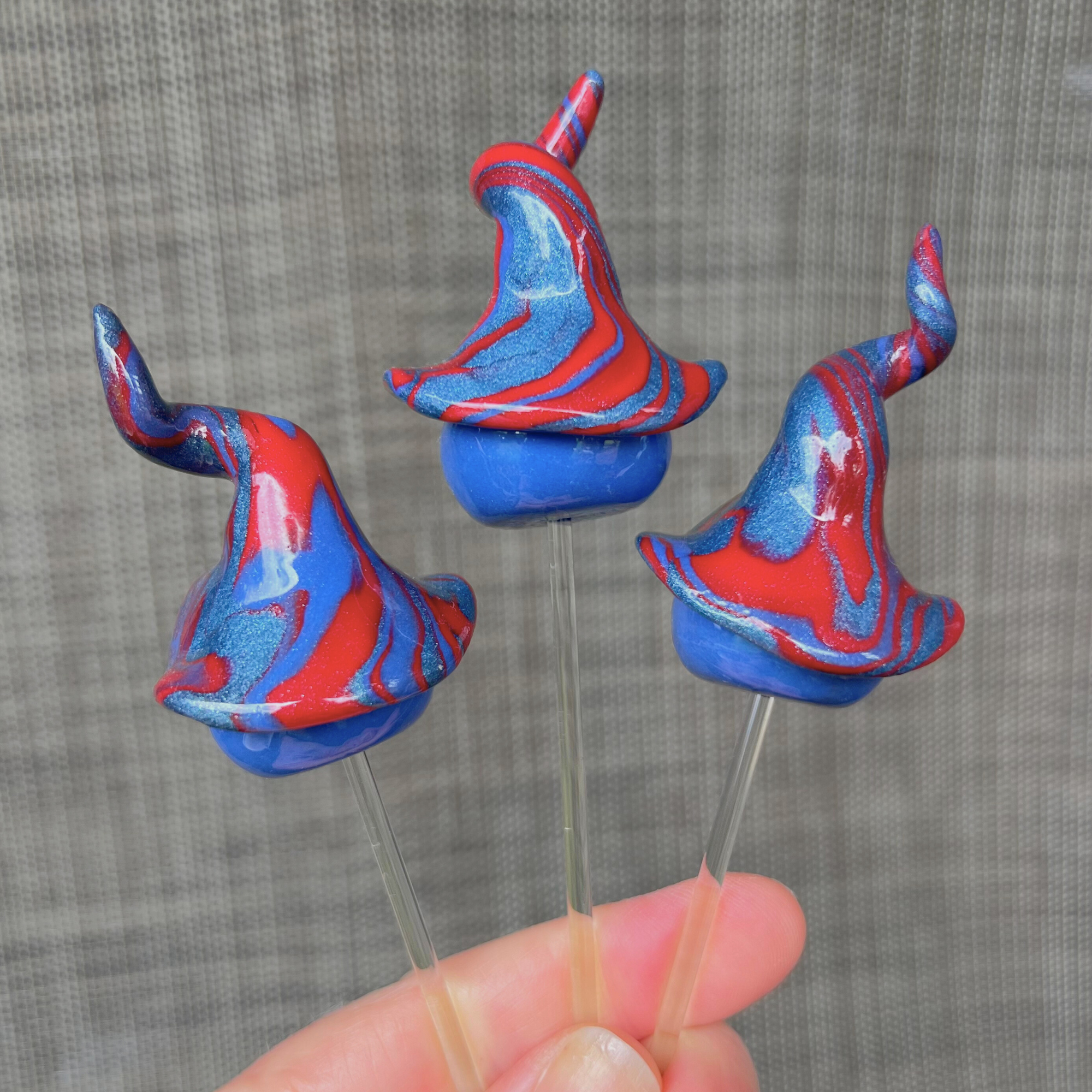 Whimsical gnome trio - Fizzy, Gribble & Dimp