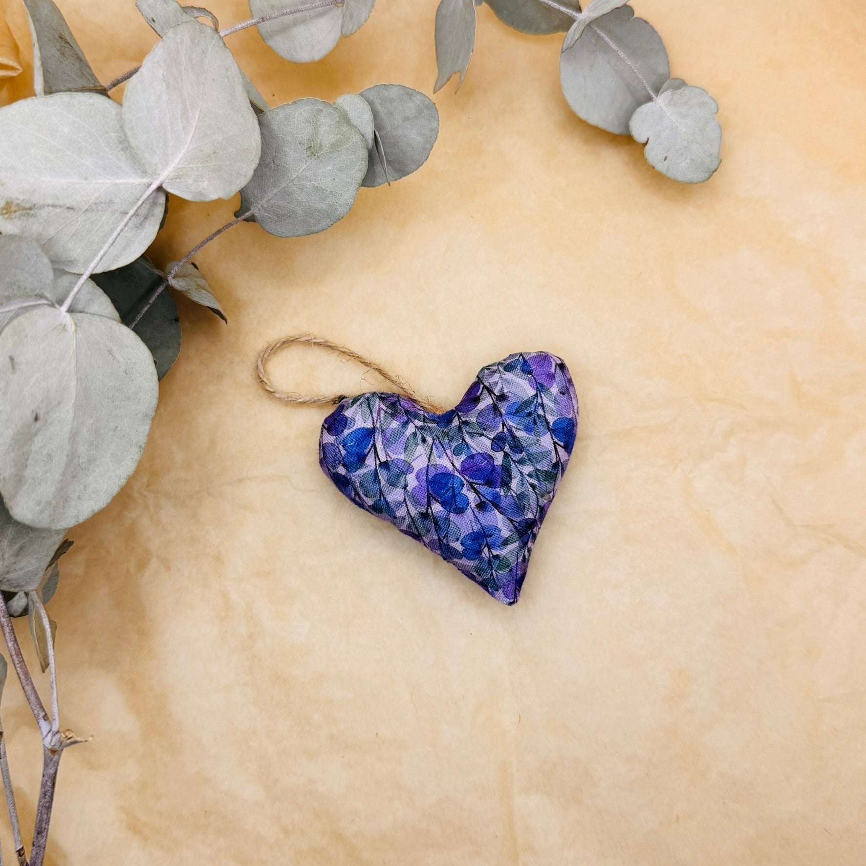 Handmade Floral Purple Hearts