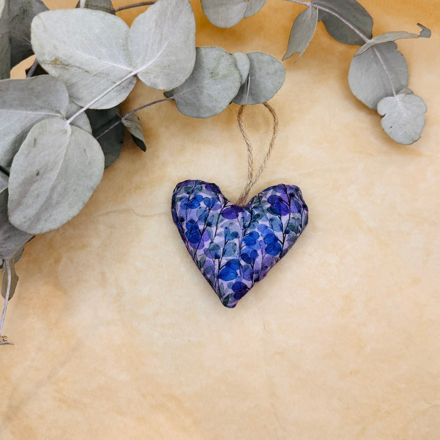 Handmade Floral Purple Hearts