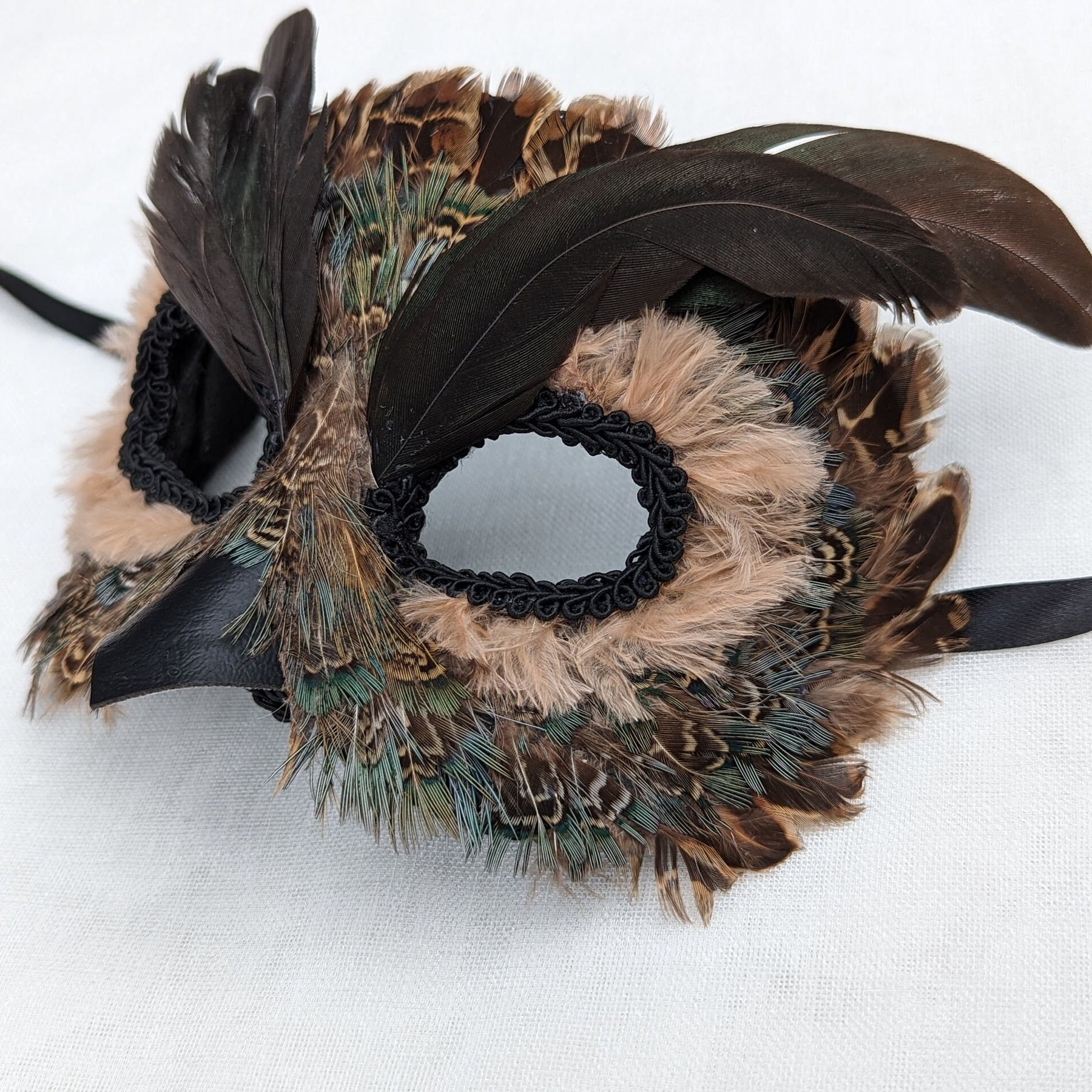 Night Owl Masquerade Mask Feathered Bird