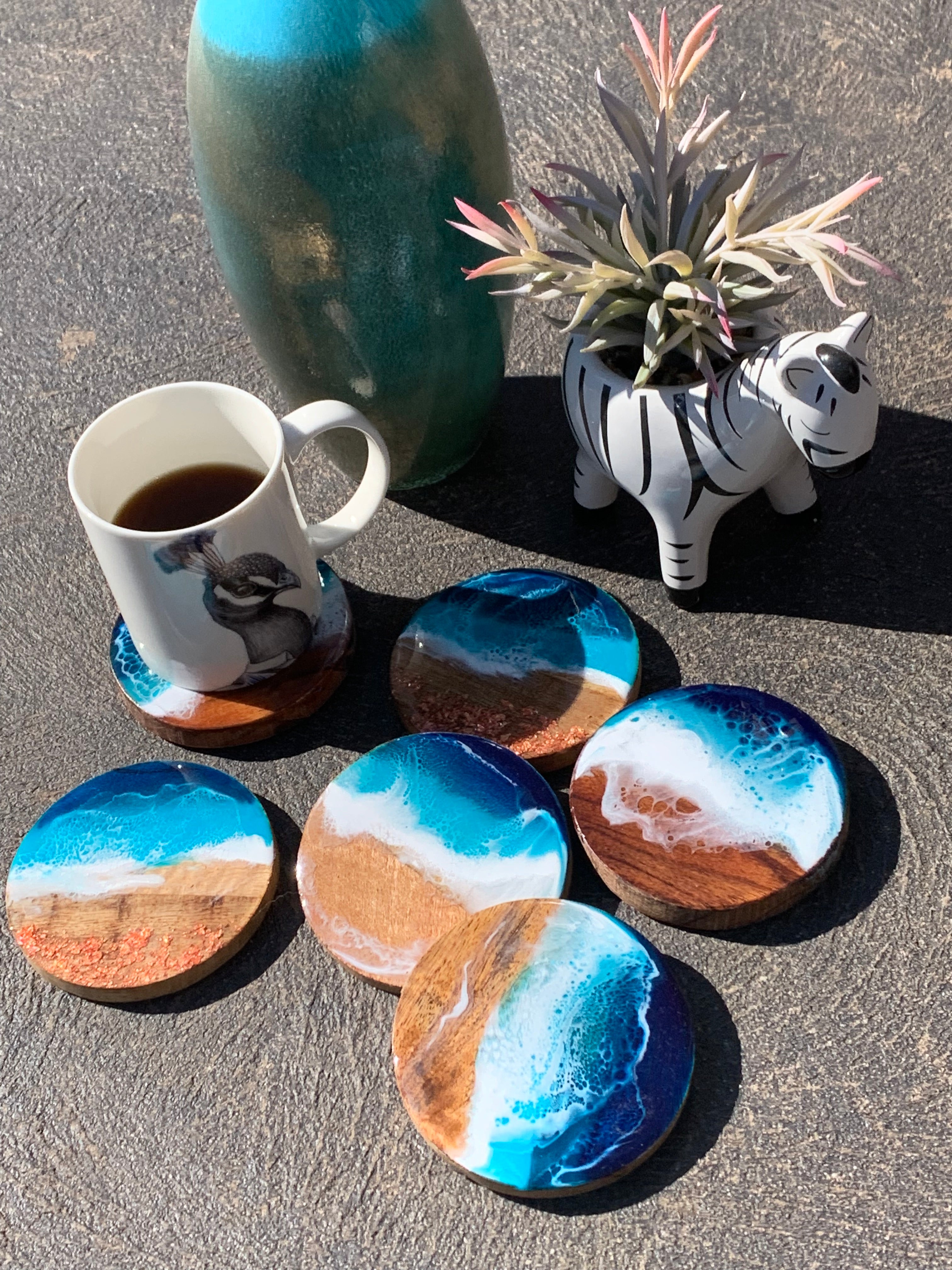 Ocean Waves coasters | set of coasters | home decor | homewares | Xmas gift | Gift