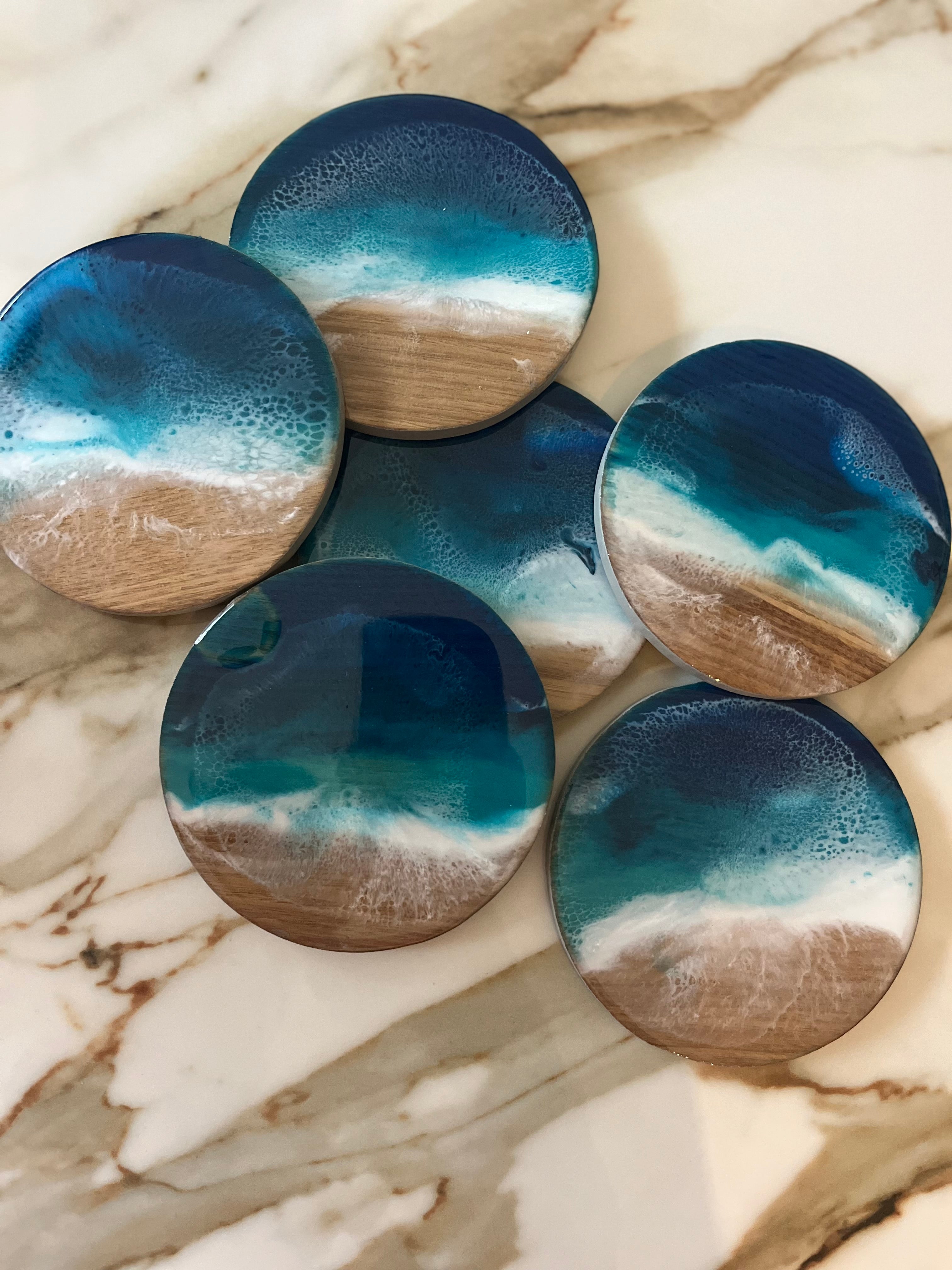 Ocean Waves coasters | set of coasters | home decor | homewares | Xmas gift | Gift