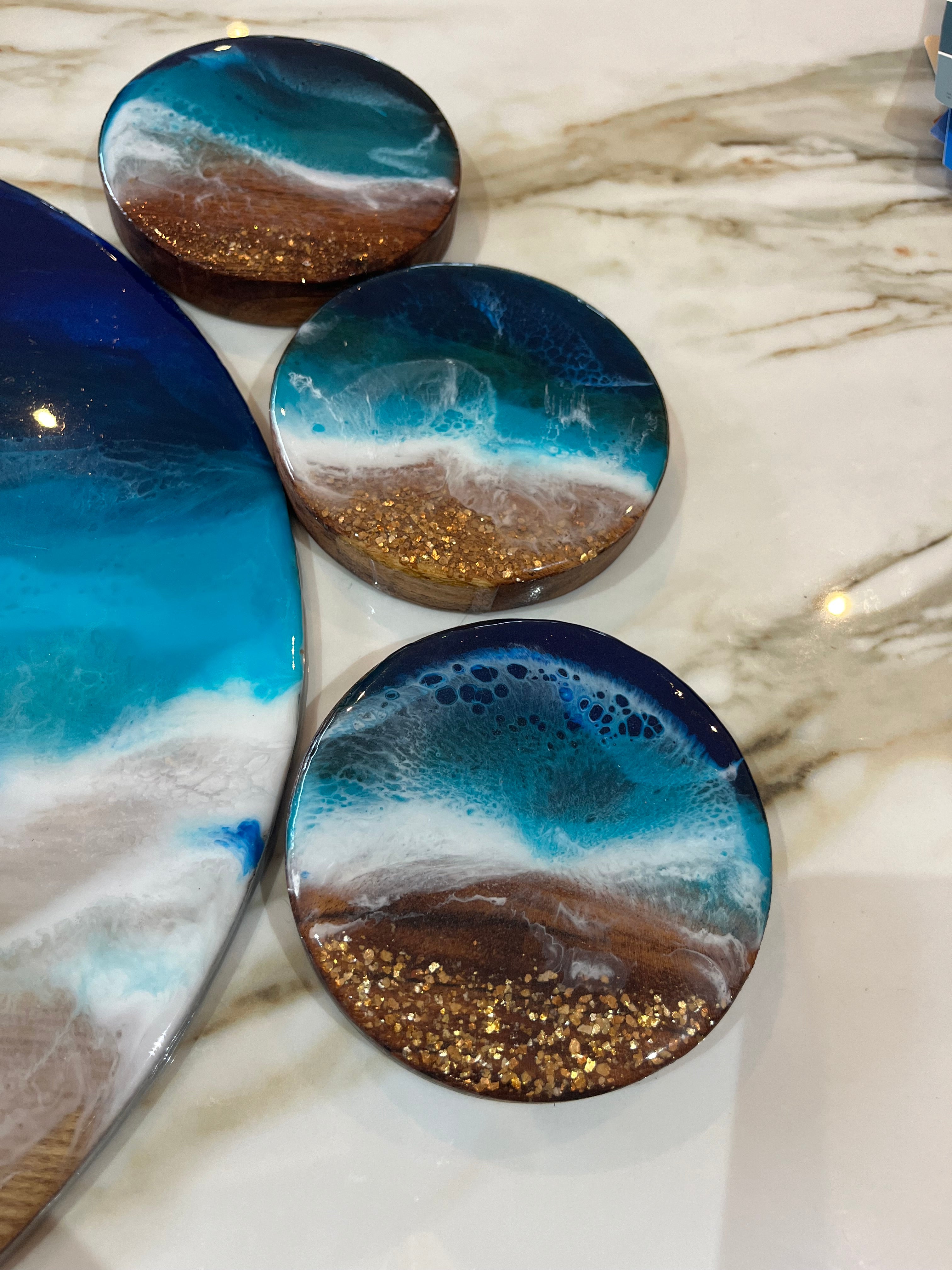 Ocean Waves coasters | set of coasters | home decor | homewares | Xmas gift | Gift