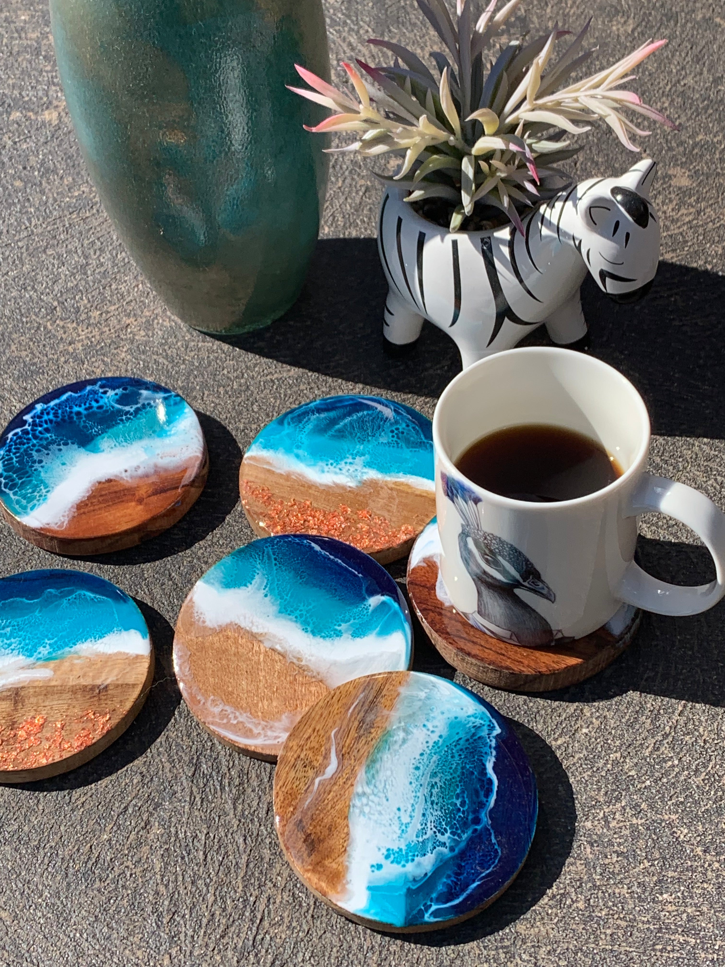 Ocean Waves coasters | set of coasters | home decor | homewares | Xmas gift | Gift