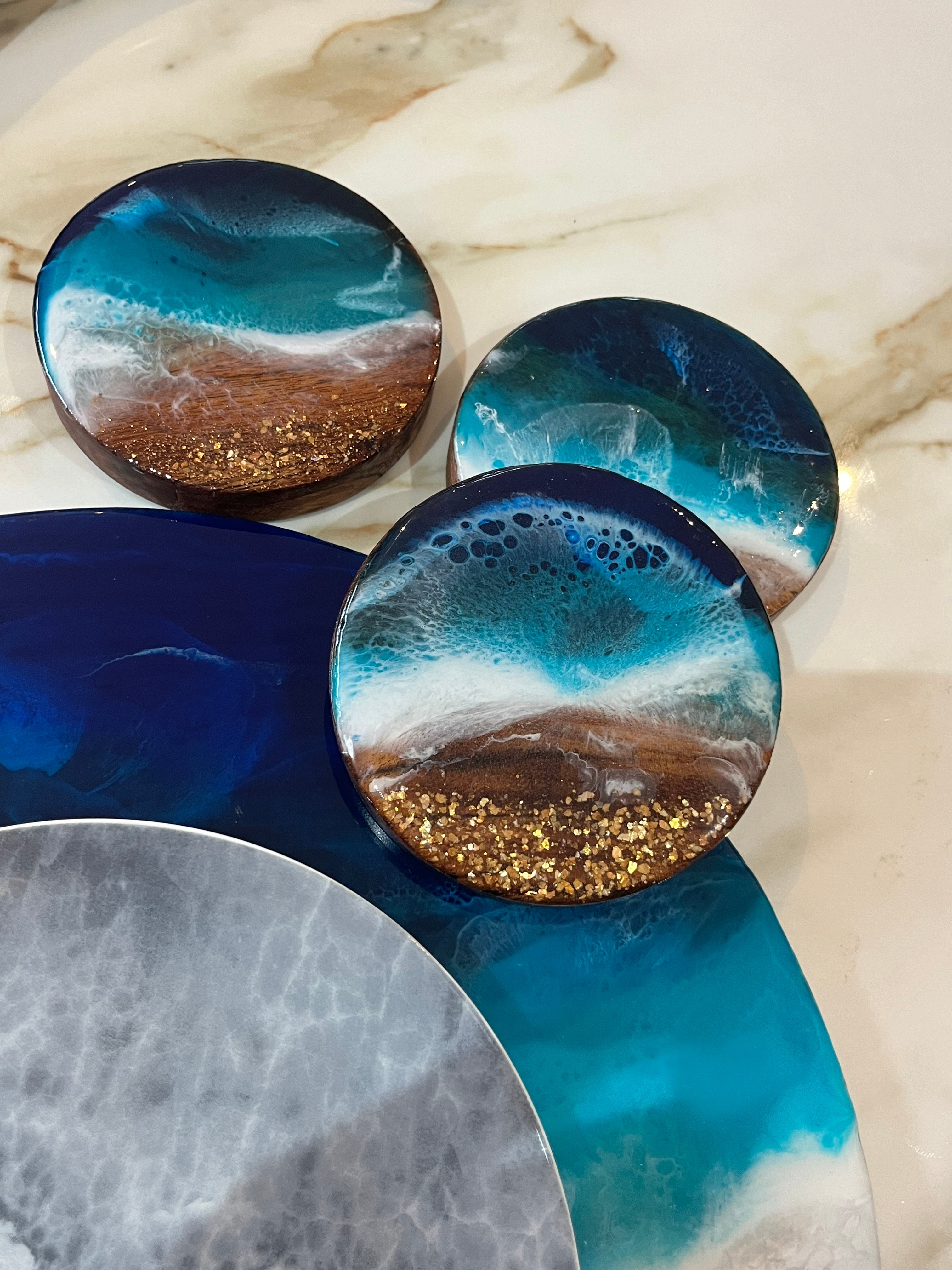 Ocean Waves coasters | set of coasters | home decor | homewares | Xmas gift | Gift