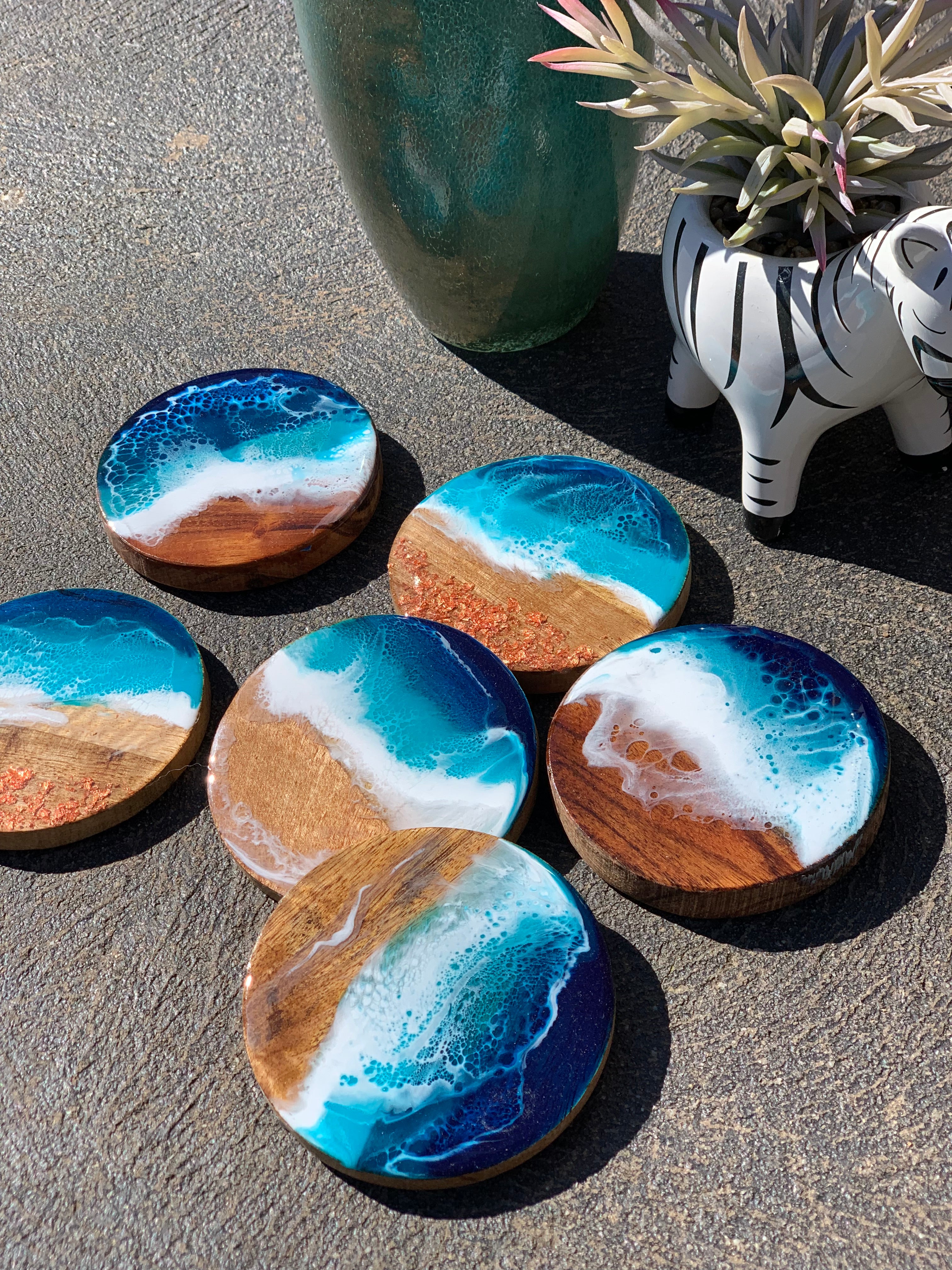Ocean Waves coasters | set of coasters | home decor | homewares | Xmas gift | Gift