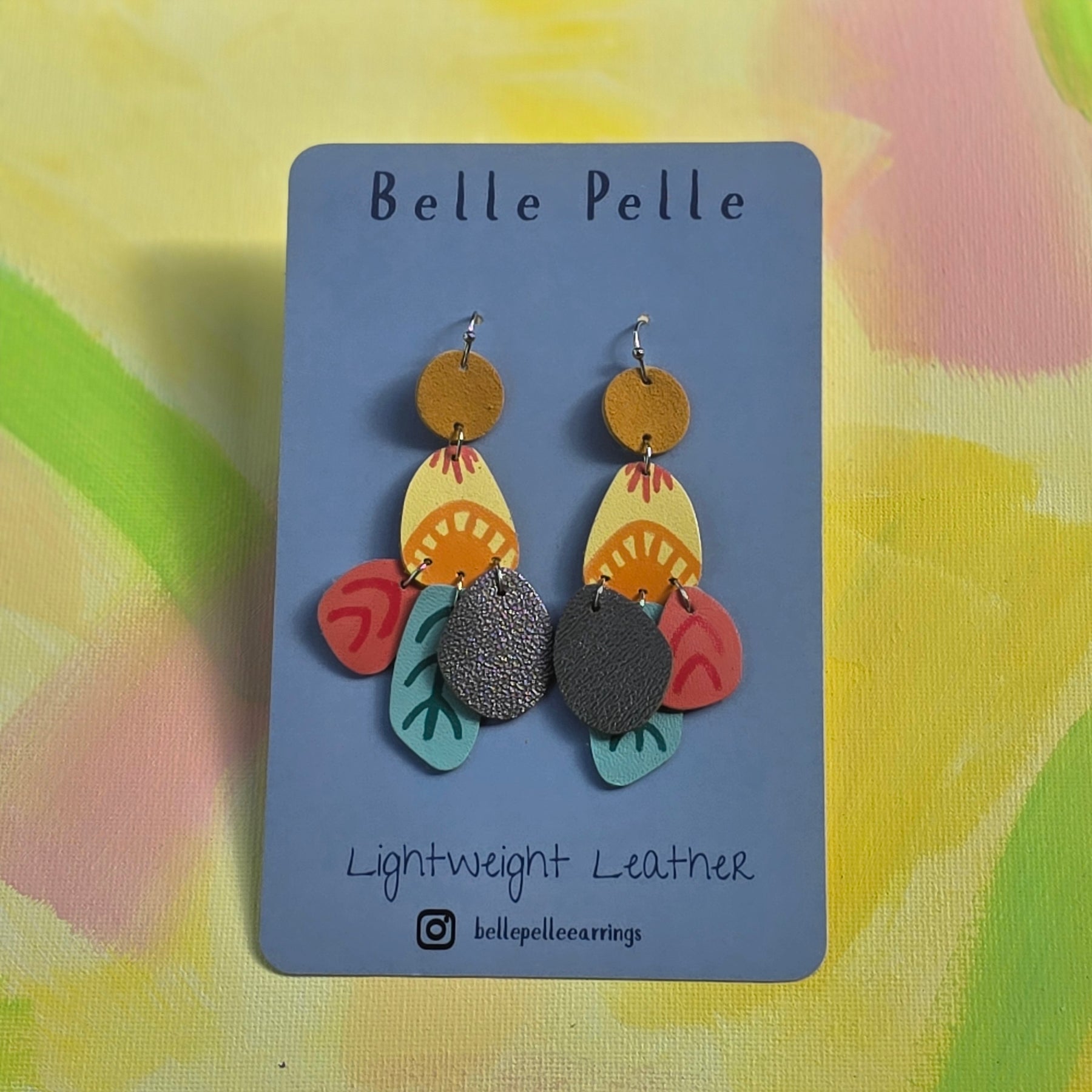 Audace Musa Leather Earrings - Amalfi