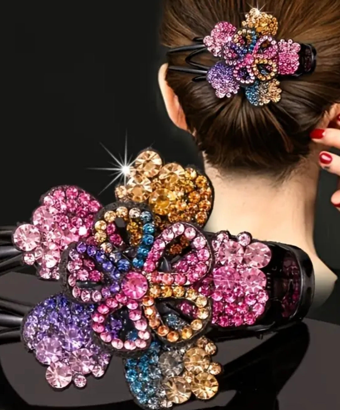 Handmade - Three Dimensional Vintage Flower Hair Clip