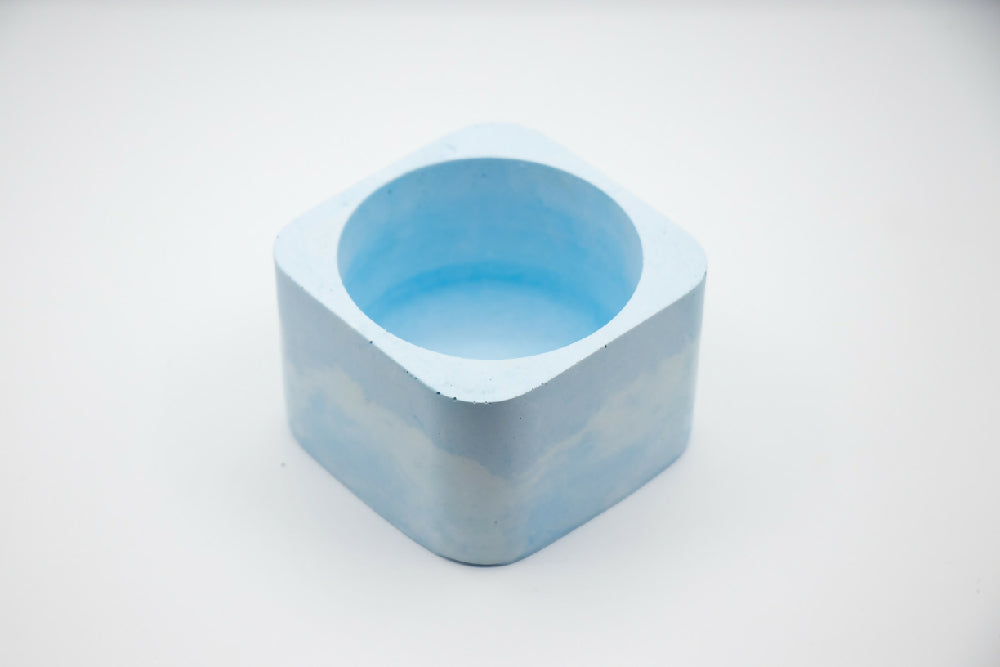 Bright Blue Concrete Holder